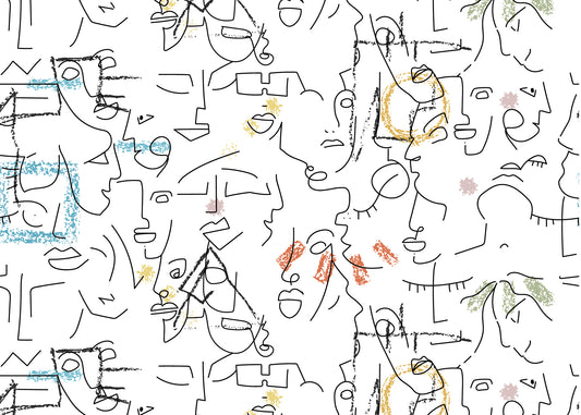 PAPEL MURAL CARAS CAR001