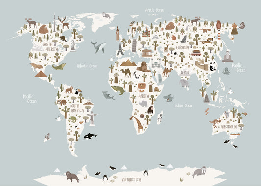 PAPEL MURAL MAPAS MAPAT008