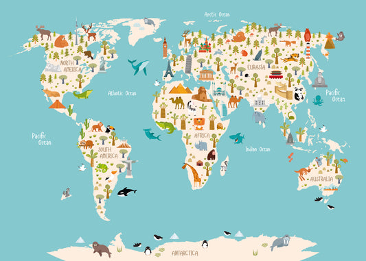 PAPEL MURAL MAPAS MAPAT007
