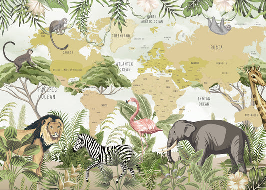 PAPEL MURAL MAPAS MAPAT0010